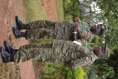 CDF GEN KATUMBA WAMALA CHATTING WITH BRIG TIMOTHY SABITI DURING 10TH AGM