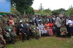 UPDF OFFICERS AND GUESTS POSE FOR A GROUP PHOTO WITH THE PRESIDENT DURING 10TH AGM-00002