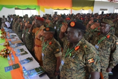 UPDF OFFICERS AND MEN SALUTING DURING 10TH AGM-00002